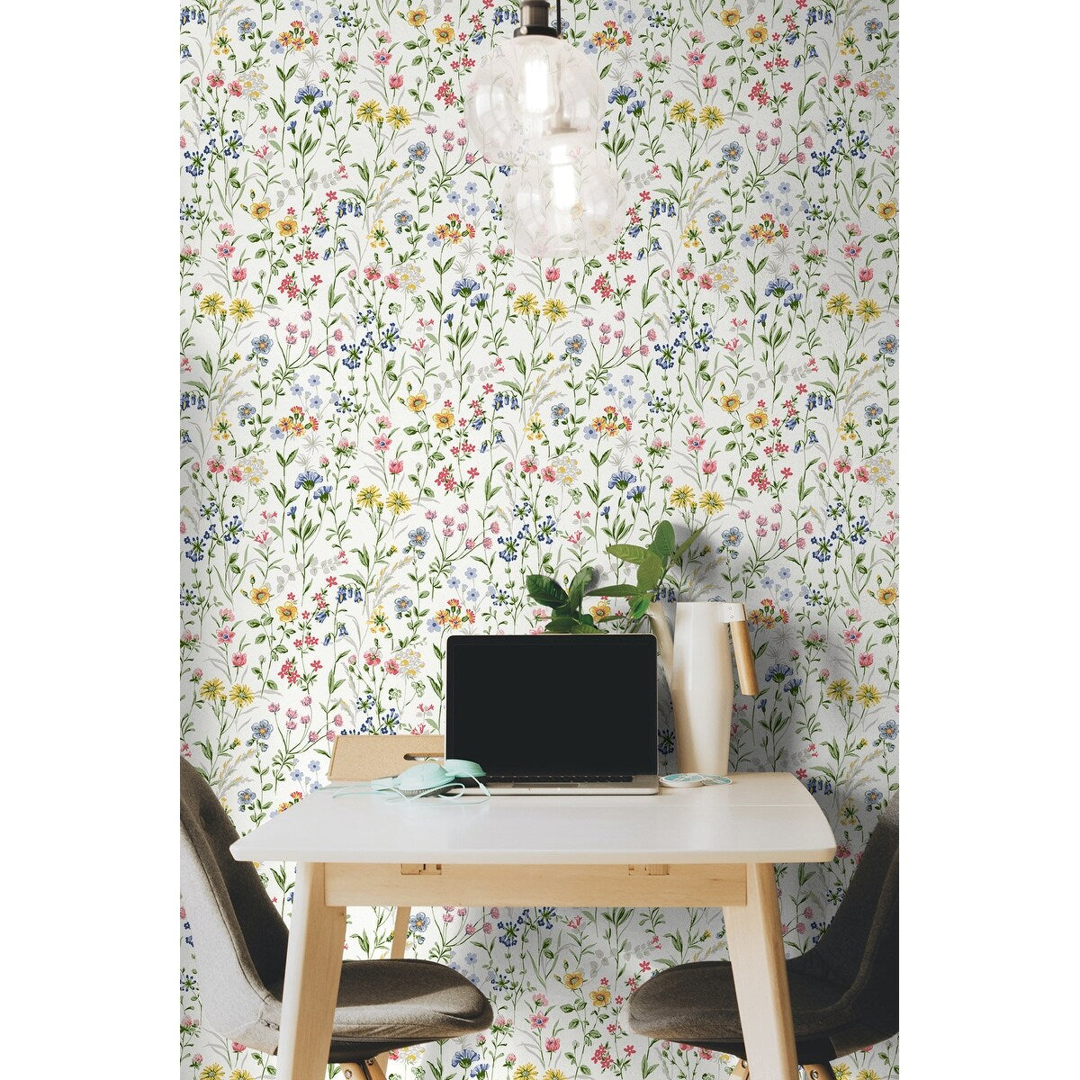 NextWall Wildflowers Peel and Stick Wallpaper