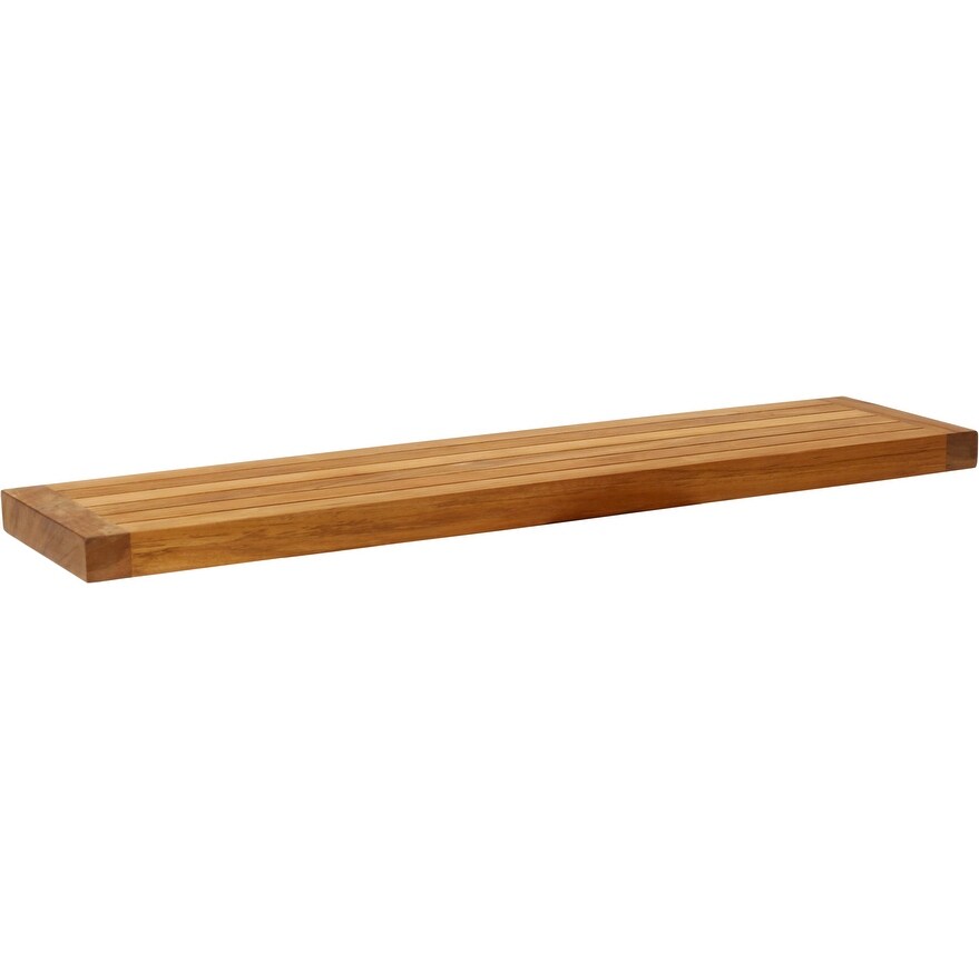 Moa Floating Teak Wall Shelf