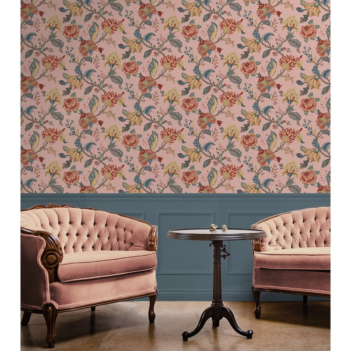 NextWall Kianna Jacobean Peel and Stick Wallpaper