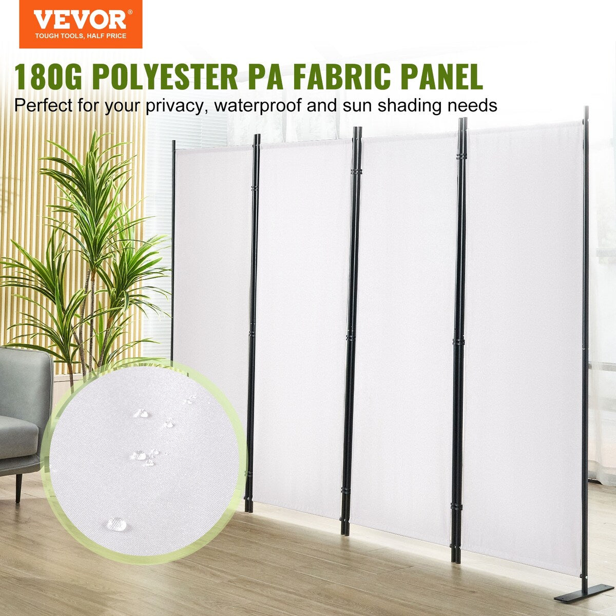 VEVOR Room Divider Folding Privacy Screens Divider Stand