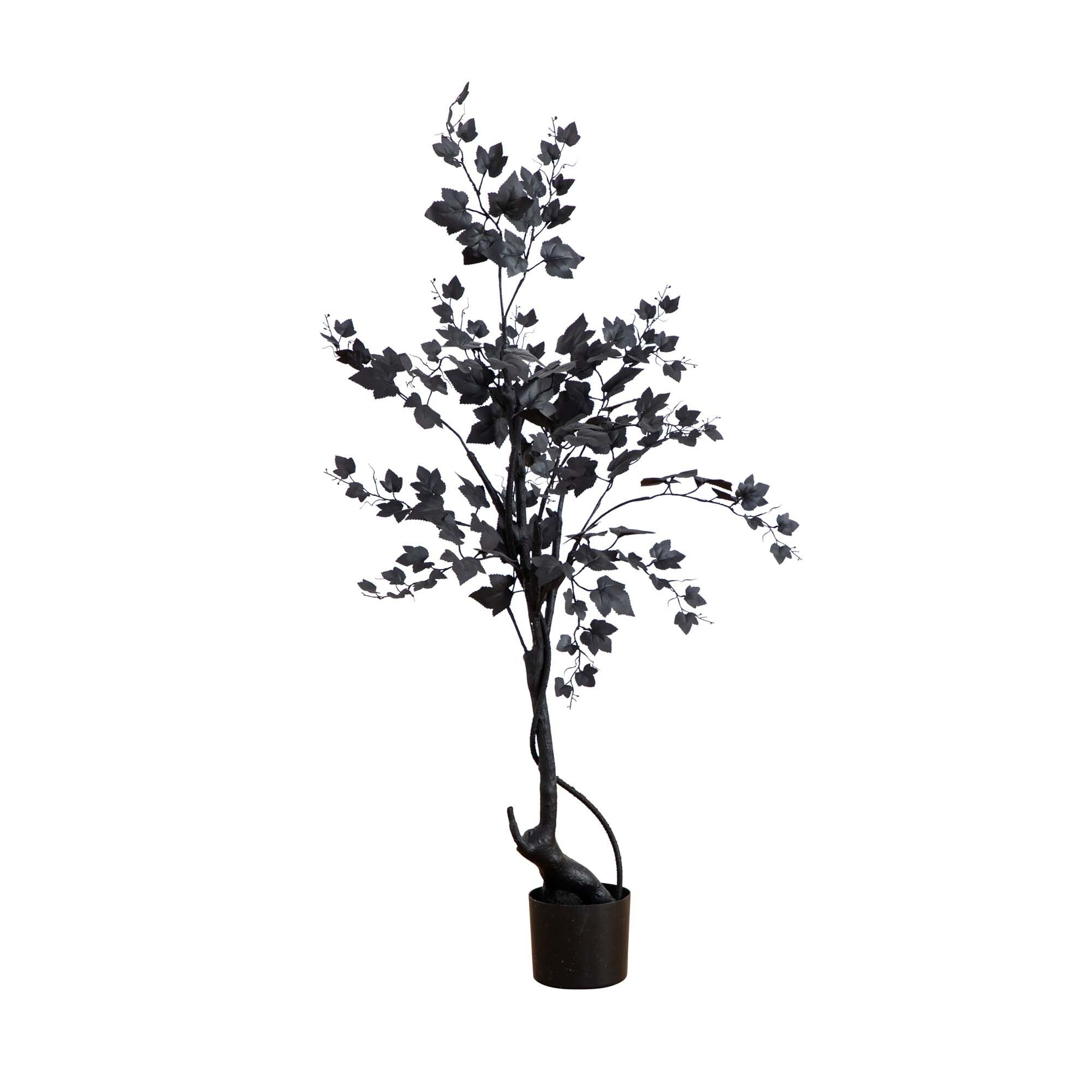 4' Halloween Black Maple Artificial Fall Tree