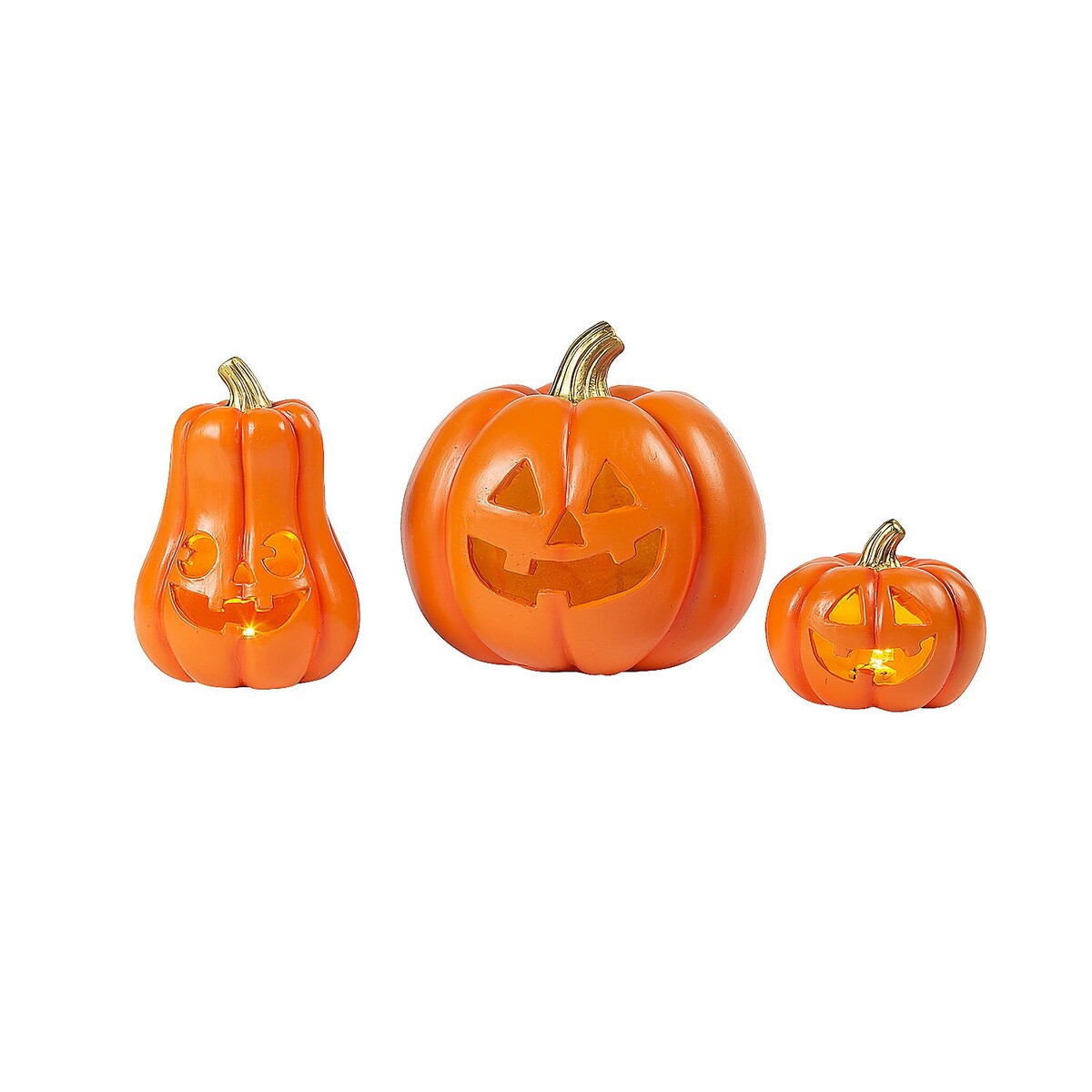 Light-Up Jack-O’-Lantern Halloween Decorations, Halloween, Home Decor, Home Accents, 3 Pieces