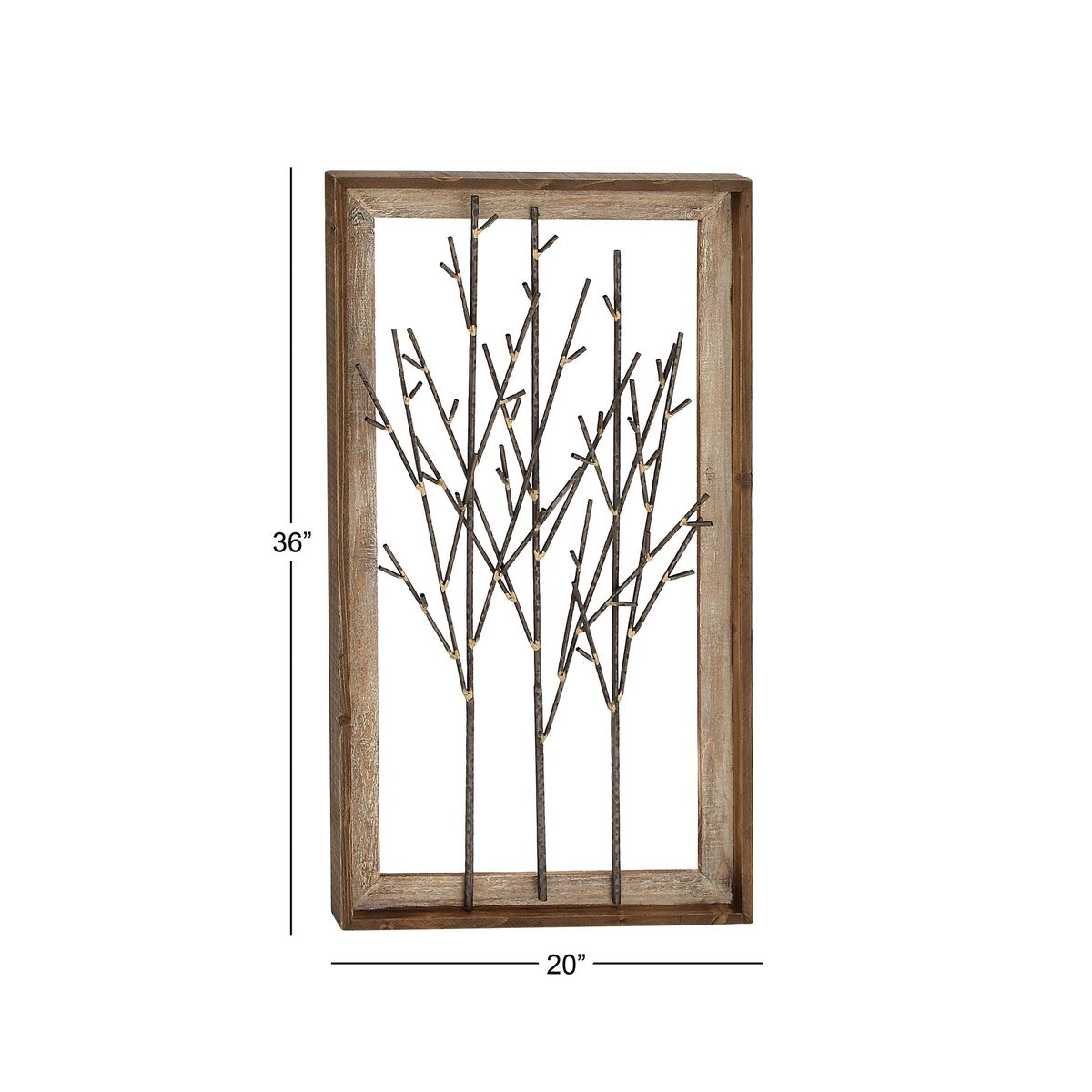 Metal Tree Home Wall Decor - Brown - Roche River Decor