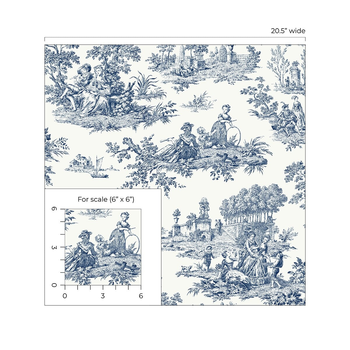 NextWall Chateau Toile Peel and Stick Wallpaper