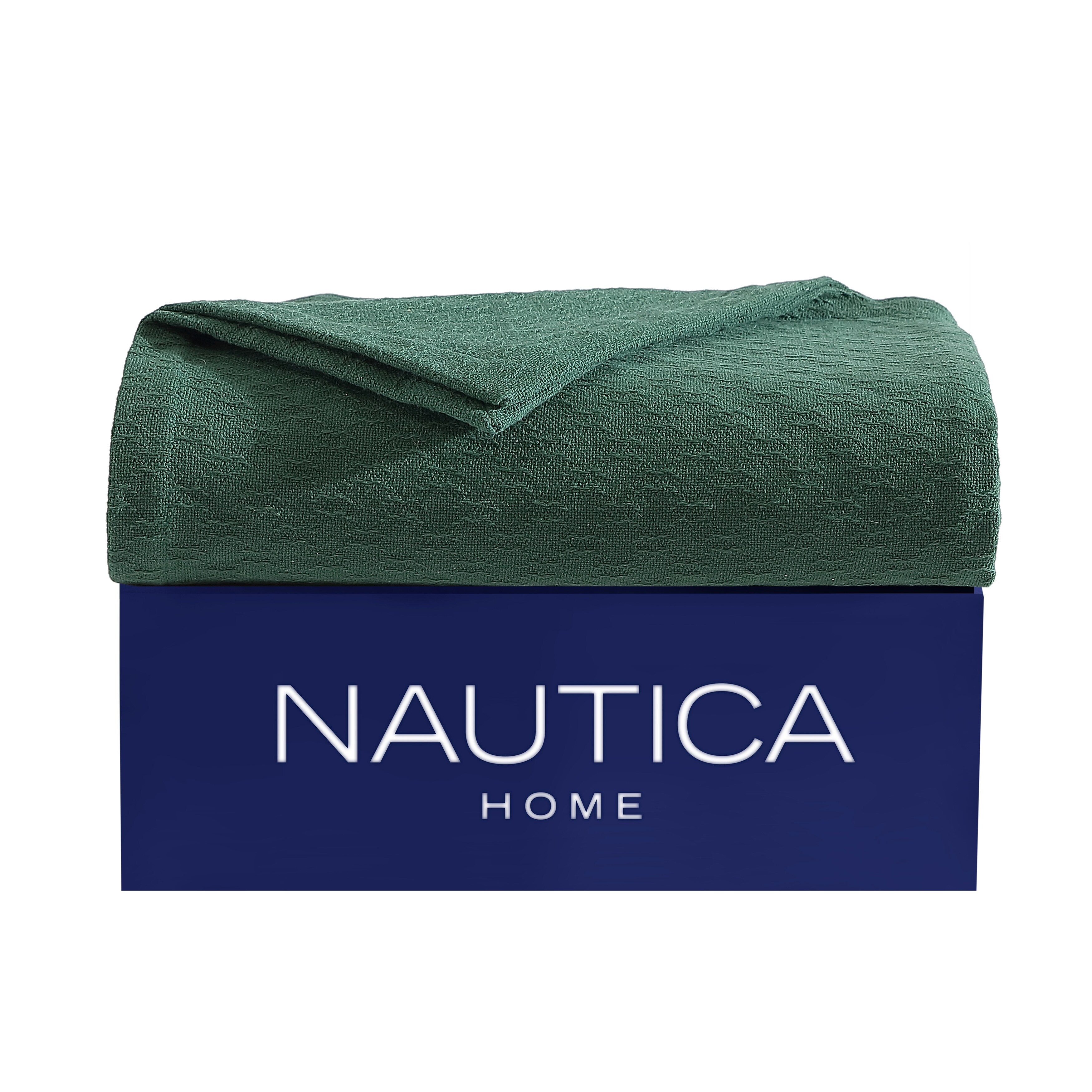 Nautica Ripple Cove Solid Cotton Blanket