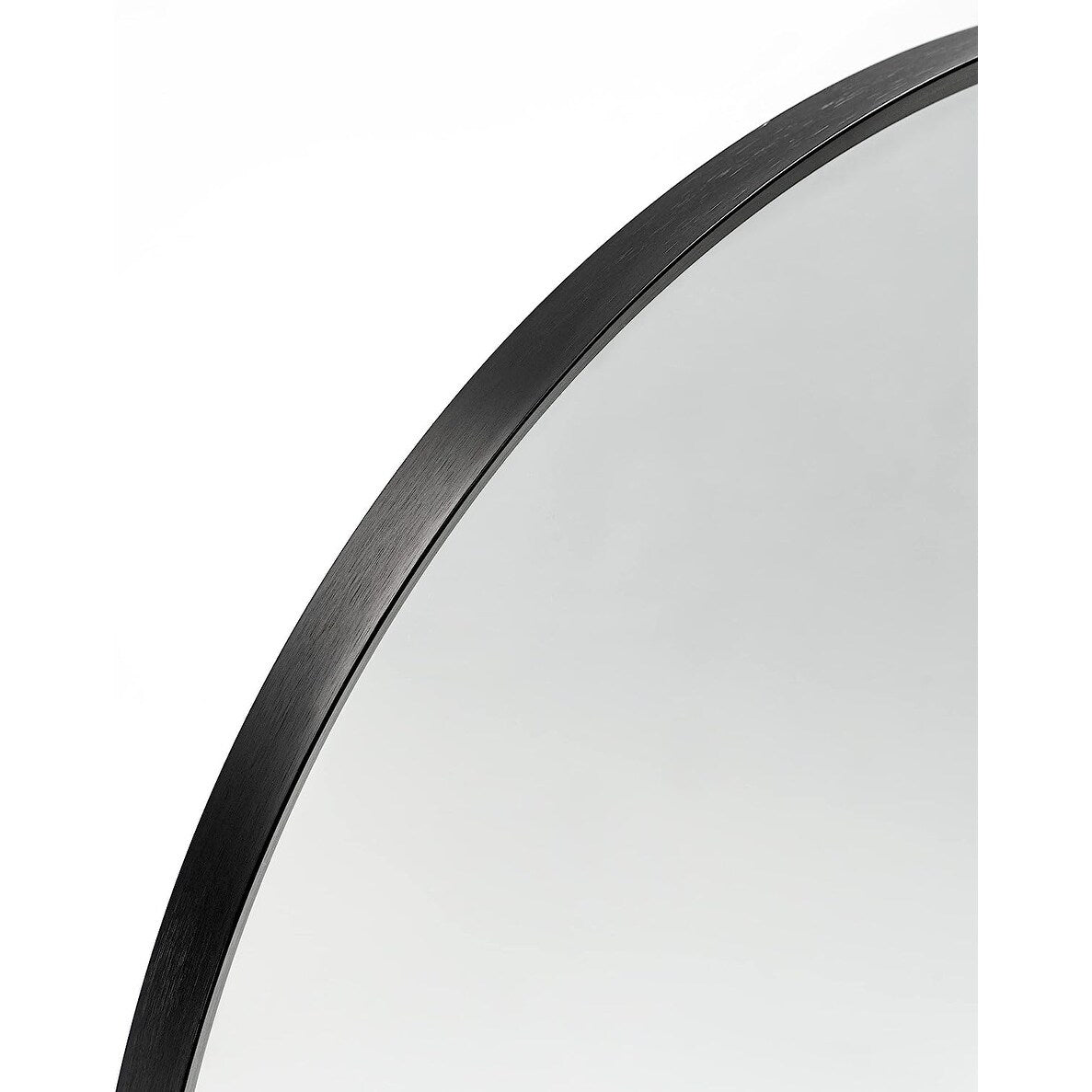 Modern Arched-Top Wall Mirror, Metal Framed Wall Mount Bathroom HD Vanity Mirror