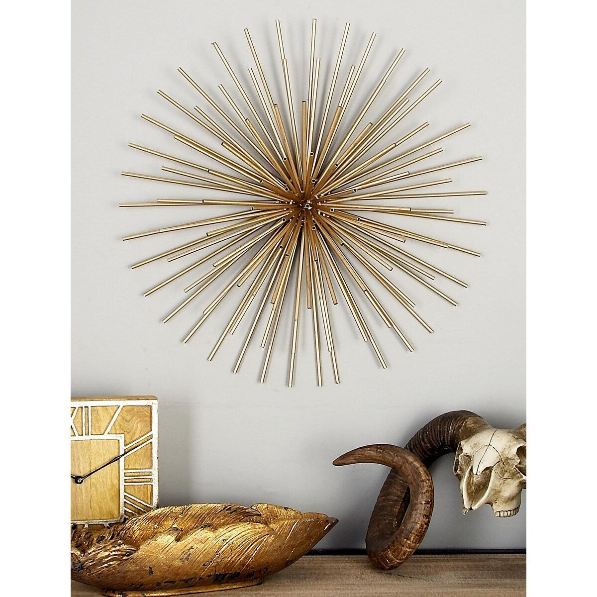 Metal Starburst 3D Home Wall Decor - Set of 3 Gold or Silver - CosmoLiving by Cosmopolitan