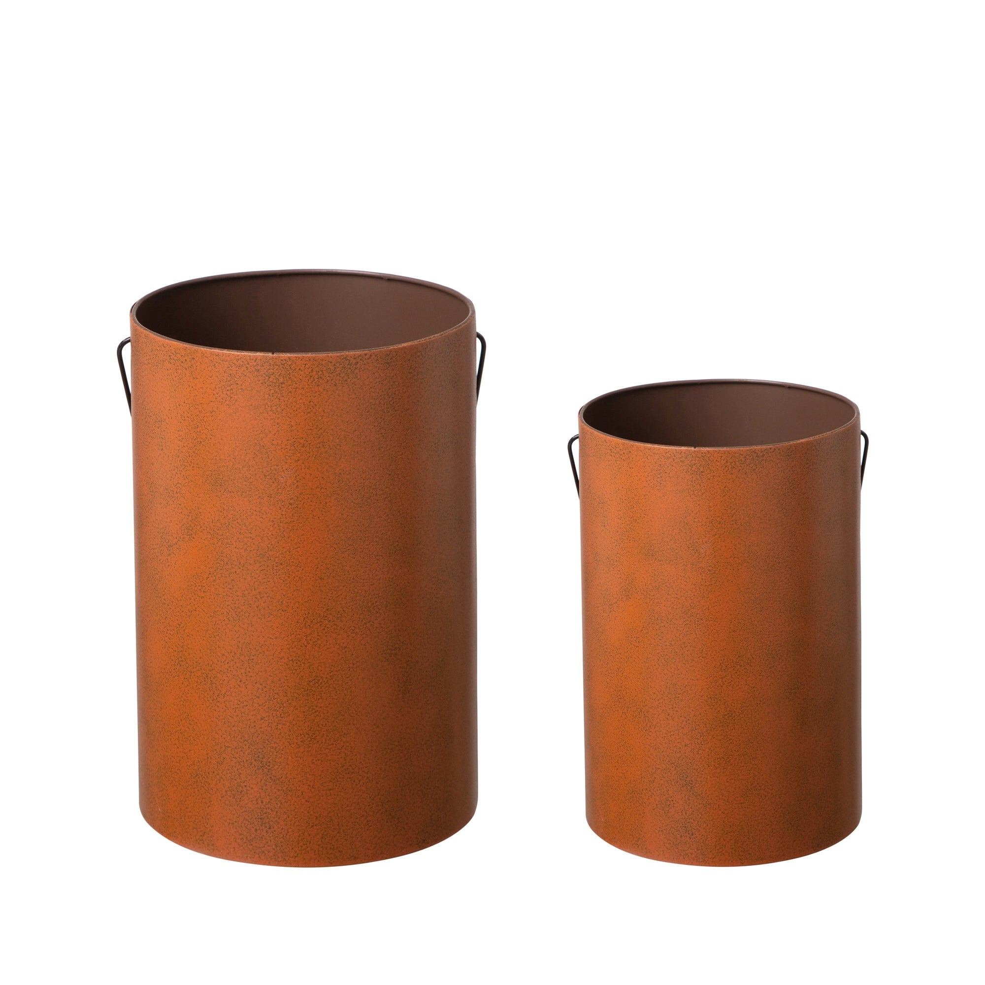 Glitzhome Set of 2 Halloween Metal Bucket Lanterns