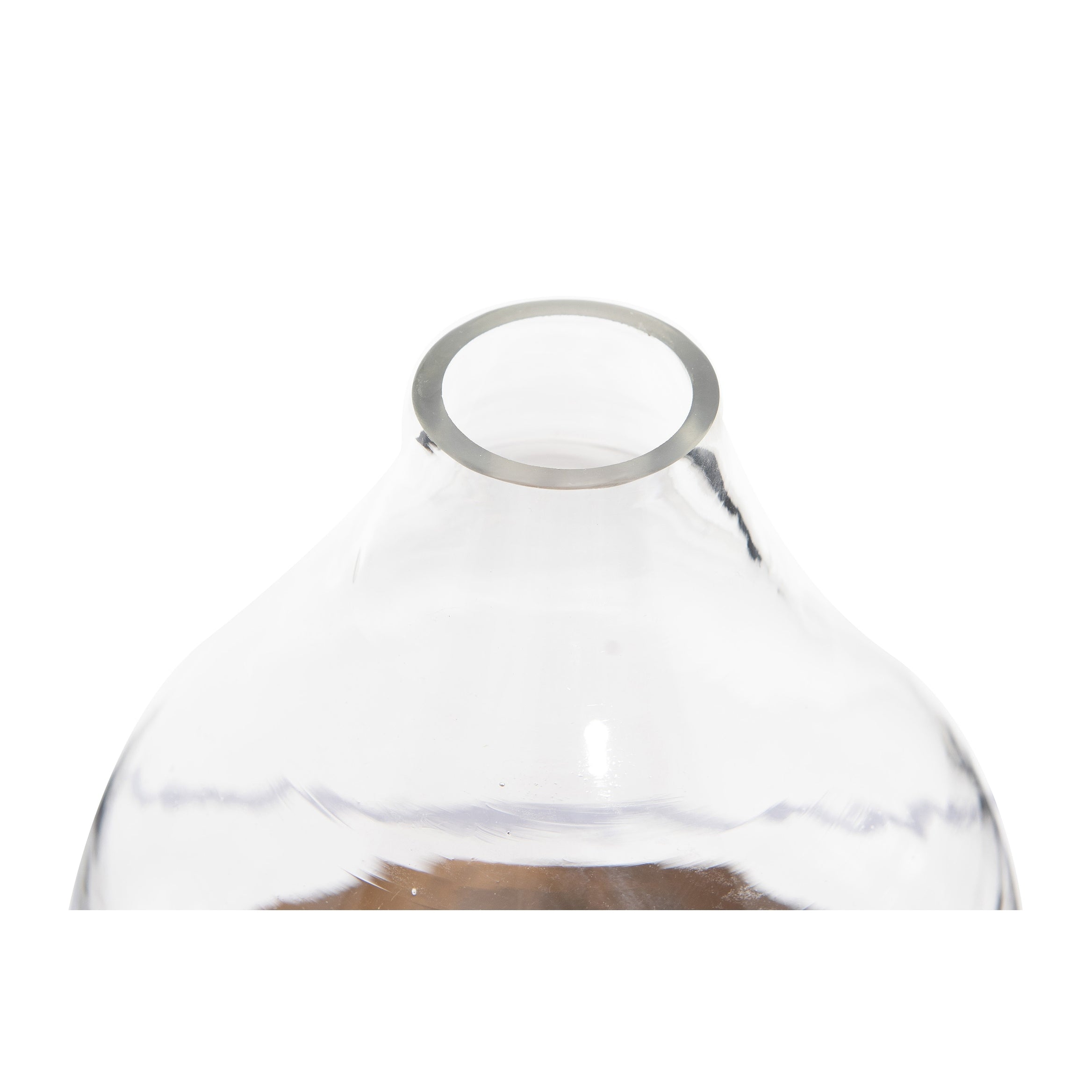 Decorative Glass Cloche with Metal Tray