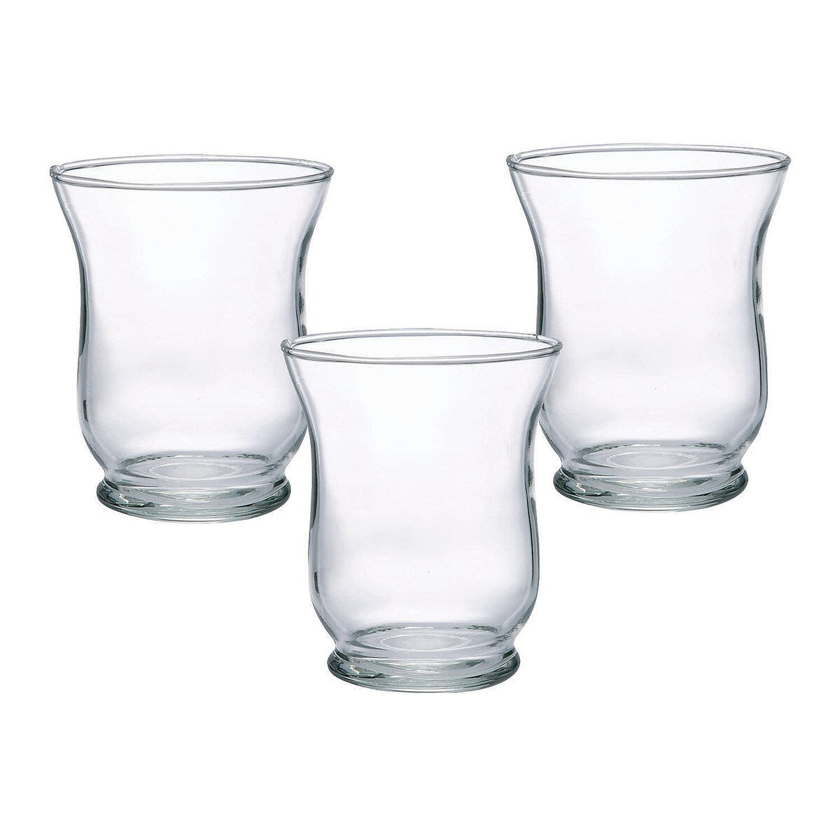 Small Clear Hurricane Candle Holders, Home Decor, 12 Pieces