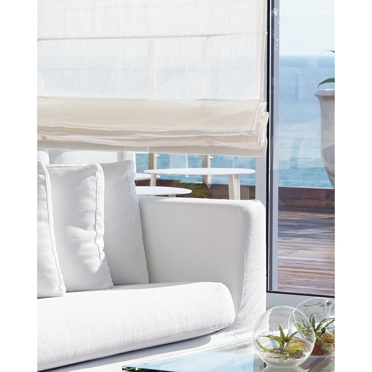 CHICOLOGY Cordless Roman Shades, Semi-Sheer