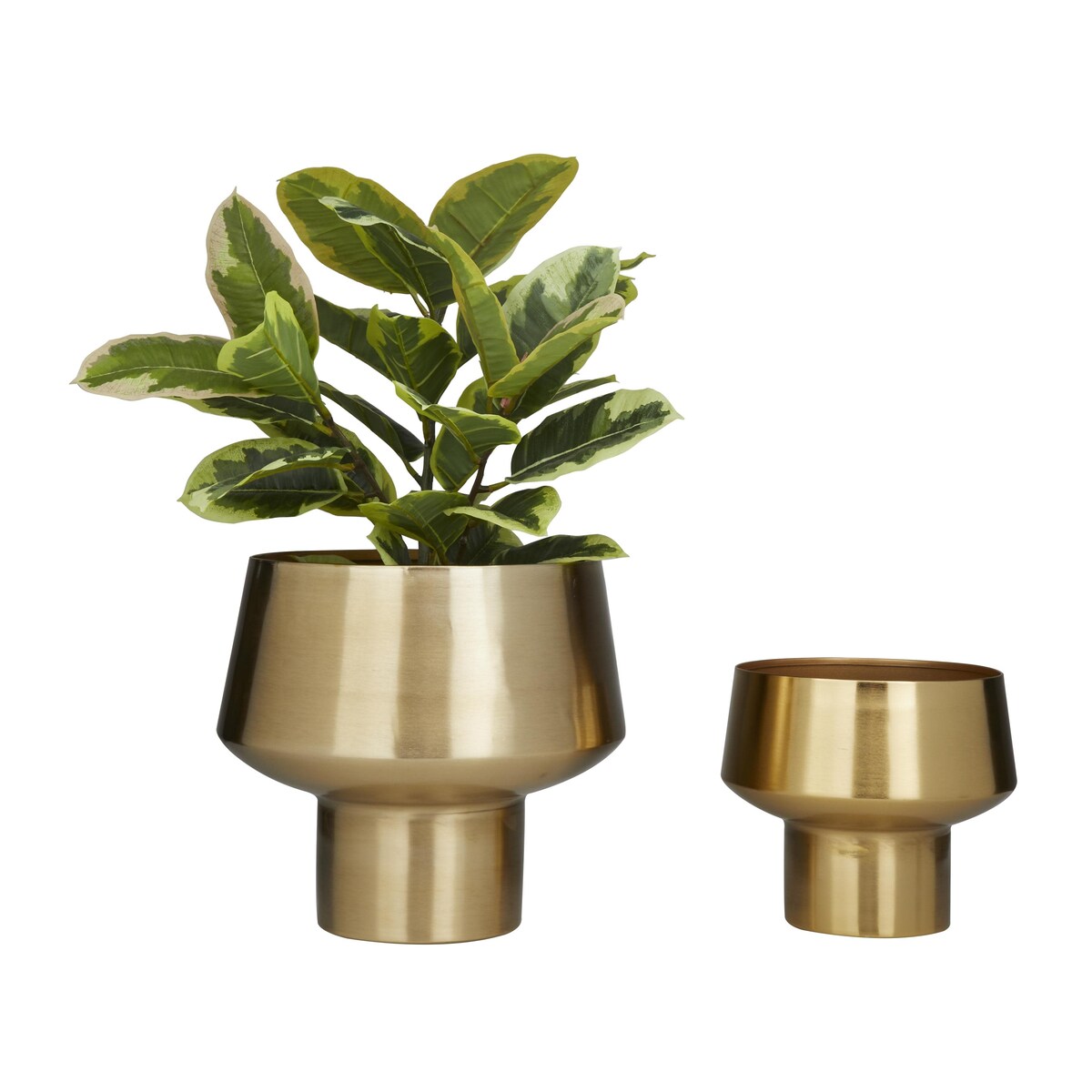 Metal Indoor Outdoor Planter - Set of 2 Gold - Roche River Decor