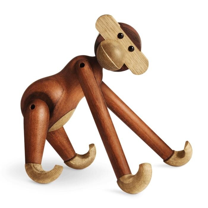 Kay Bojesen Monkey, Teak/Limba, Small - H: 7.3