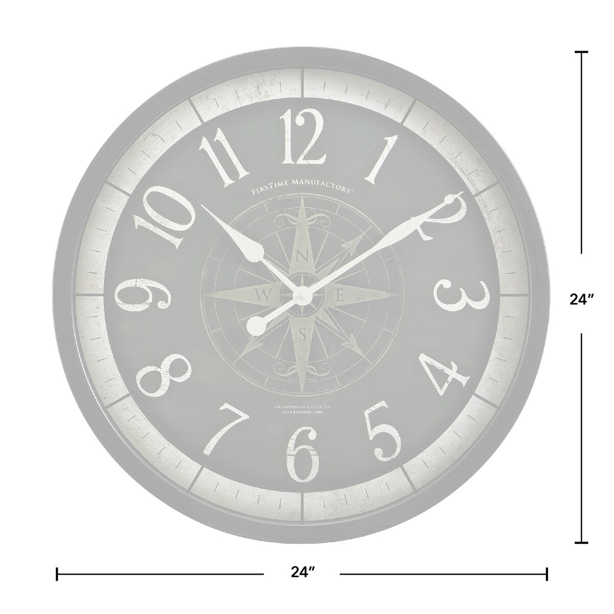 FirsTime & Co. Compass Rose Oil Rubbed Bronze Wall Clock