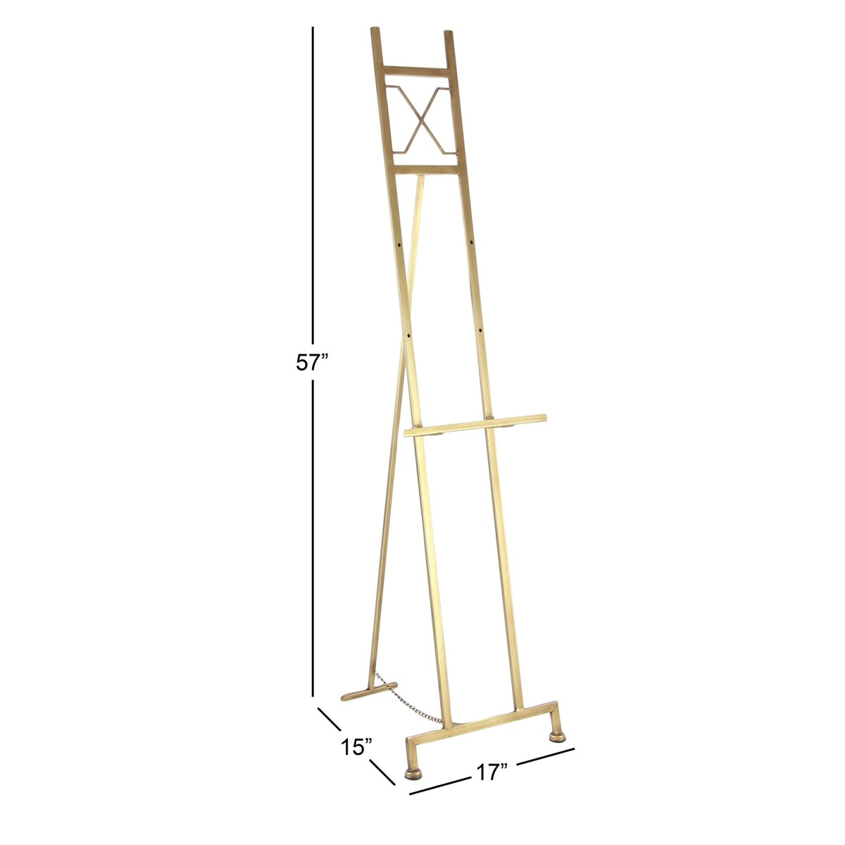 Metal Tall Adjustable 3 Tier Display Easel with Chain Support - Gold, White or Black - Roche River Decor