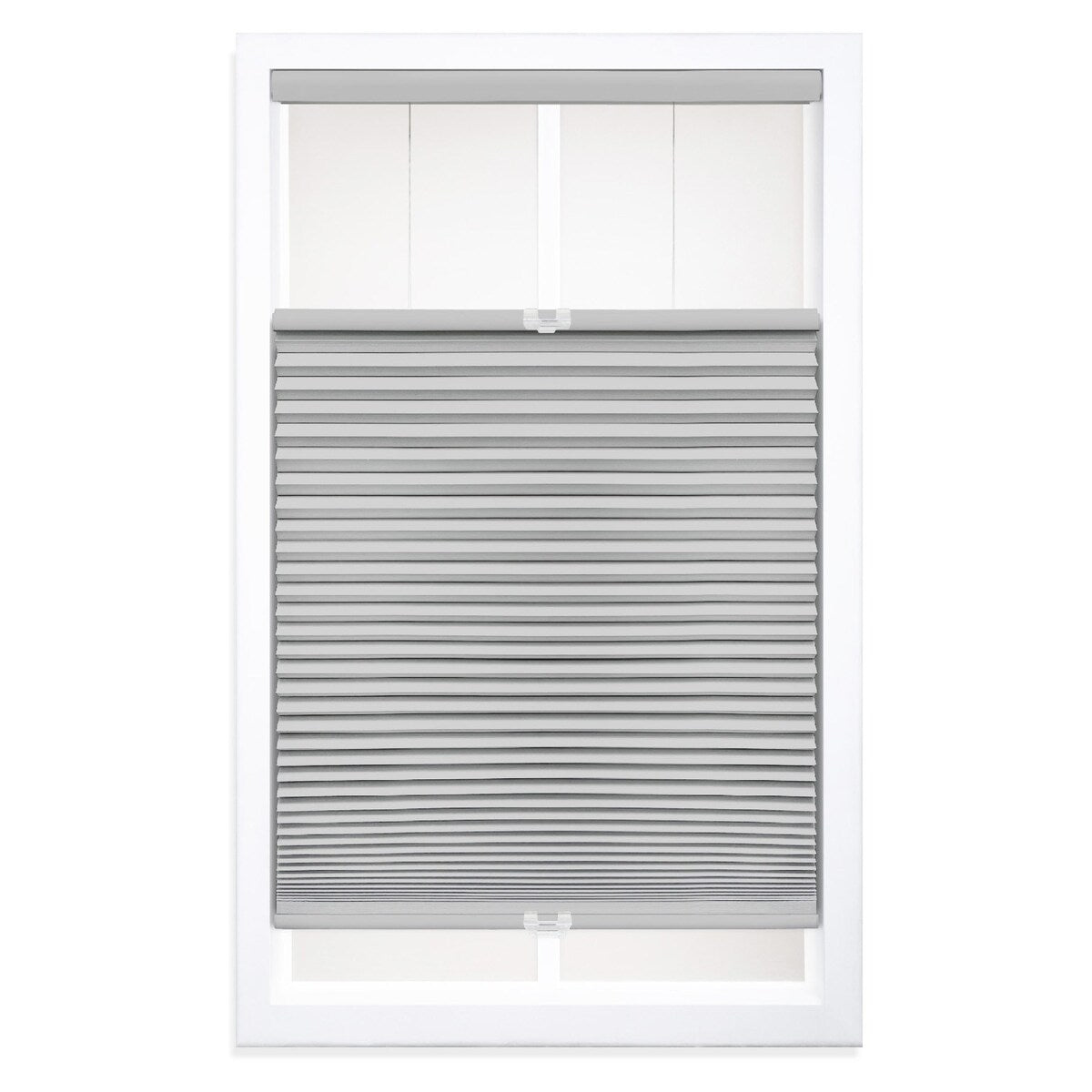 Regal Estate 72-inch Grey/White Blackout Top Down/Bottom Up Shade