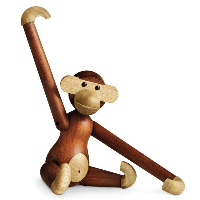 Kay Bojesen Monkey, Teak/Limba, Small - H: 7.3