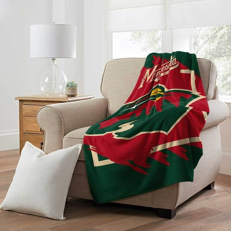 NHL Minnesota Wild Dimensional Micro Raschel Throw Blanket