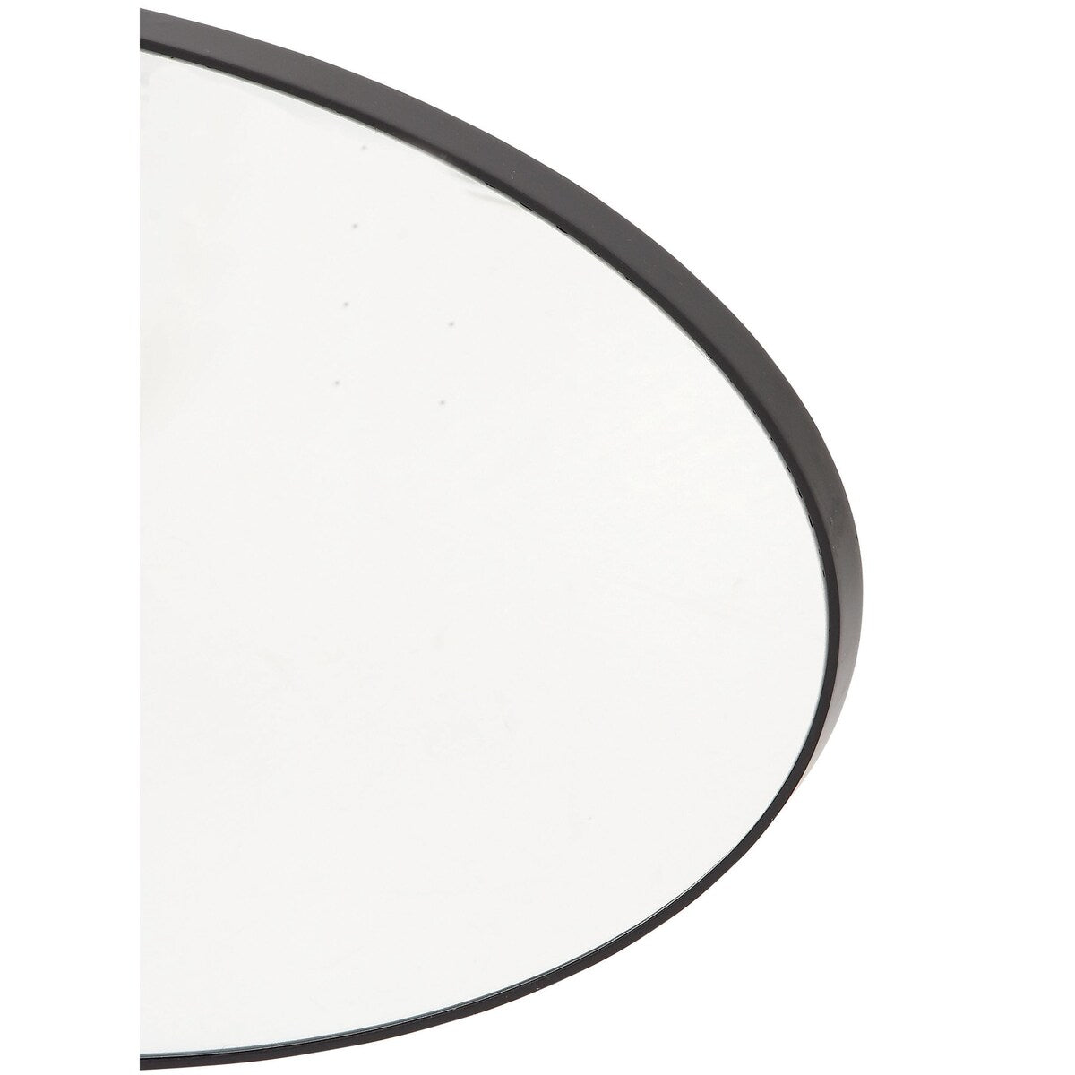 Wood Oval Room Wall Mirror with Thin Minimalistic Frame - Black, Gold or White - Roche River Decor