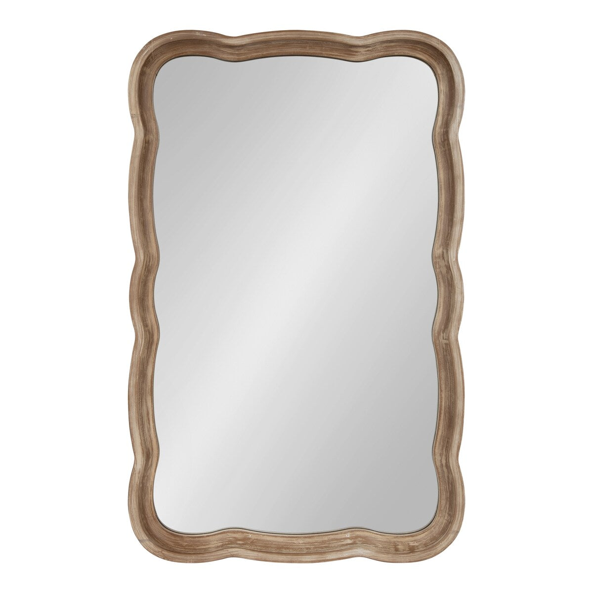 Kate and Laurel Hatherleigh Scallop Wood Wall Mirror