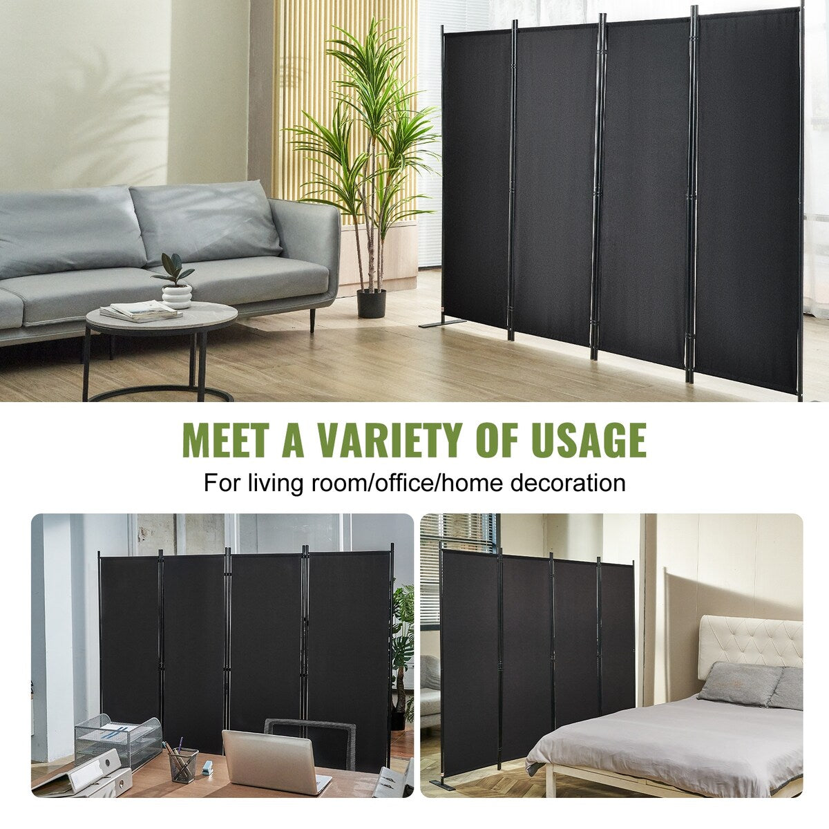 VEVOR Room Divider Folding Privacy Screens Divider Stand