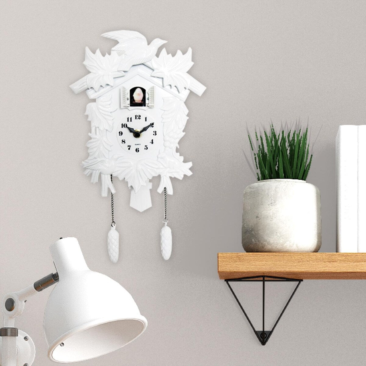 Walplus White Cuckoo Clock DIY Art Home Decoration Home Decor Idea