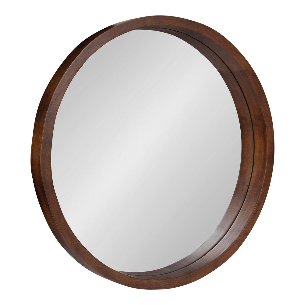 Kate and Laurel Hutton Round Wood Wall Mirror - 22 diameter