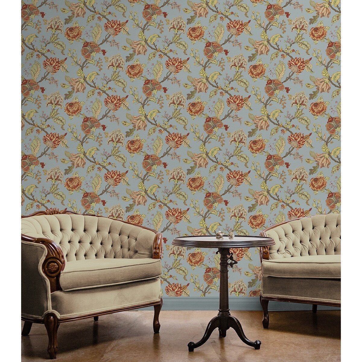 NextWall Kianna Jacobean Peel and Stick Wallpaper