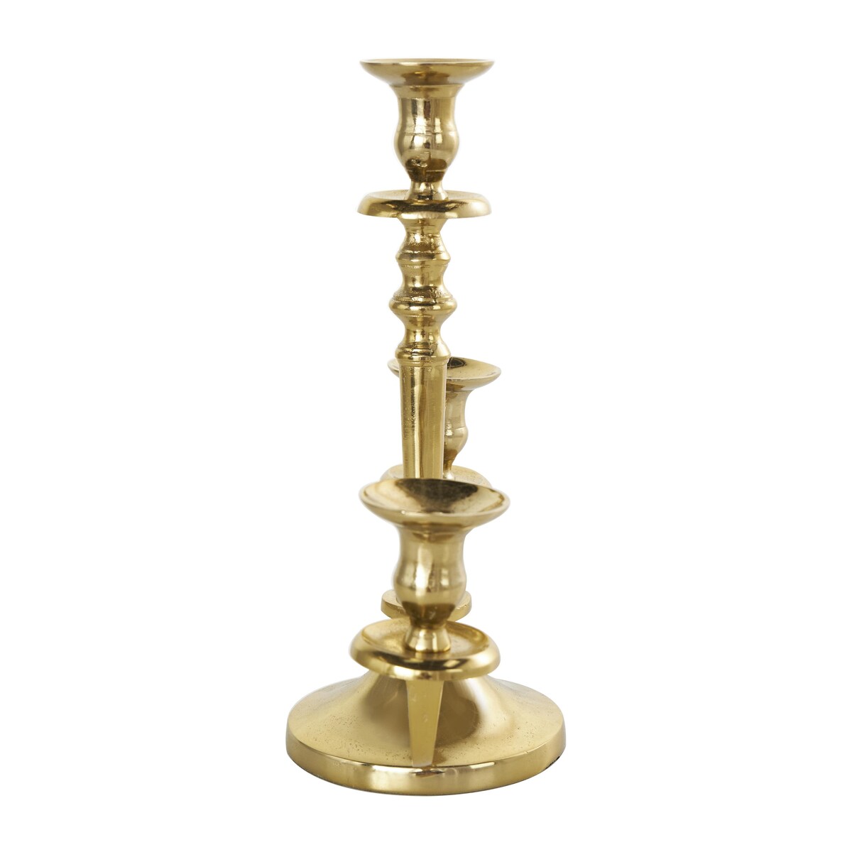 Aluminum Metal Scrolled Candelabra - Gold or Silver - The Novogratz