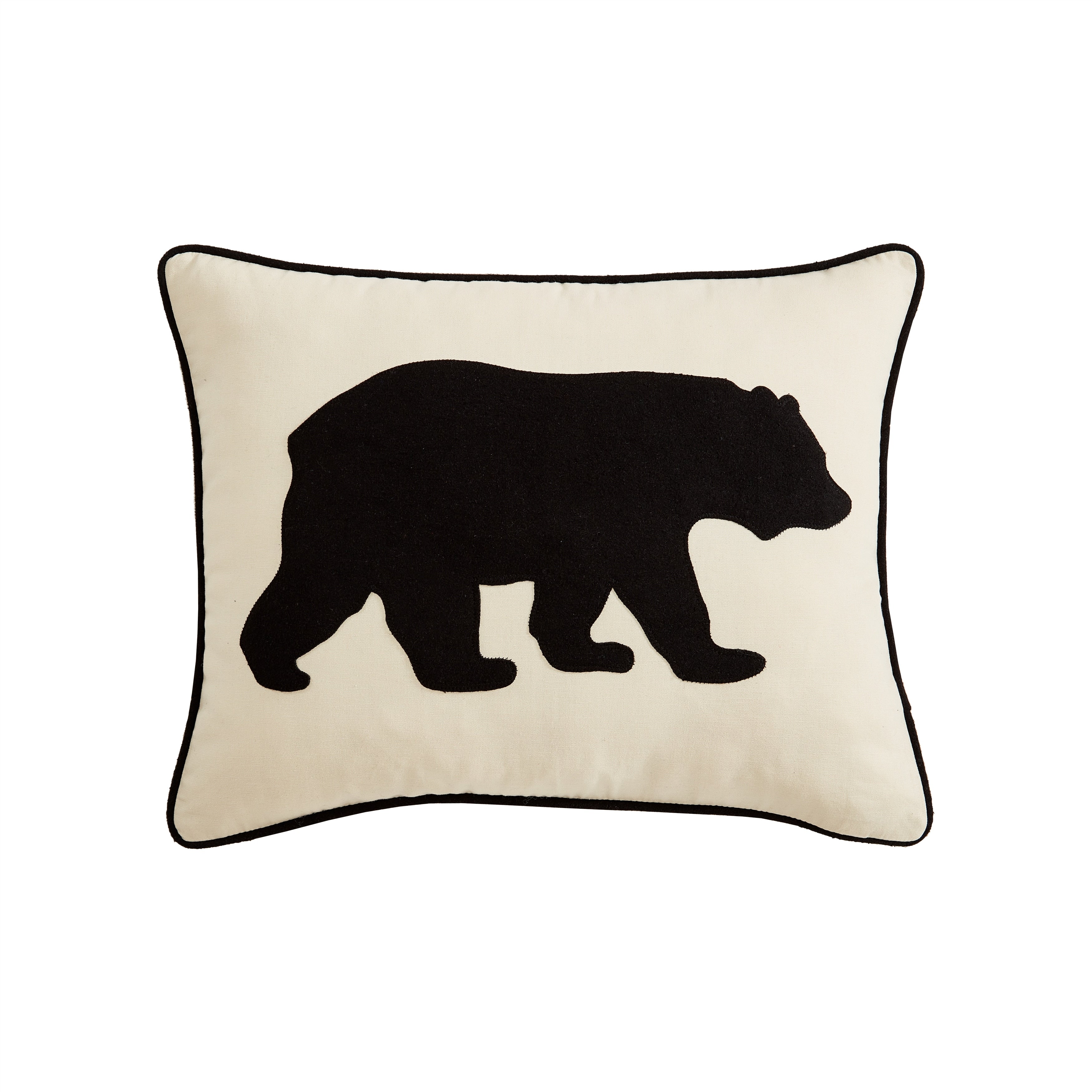 Eddie Bauer Bear Felt Decorative Throw Pillow