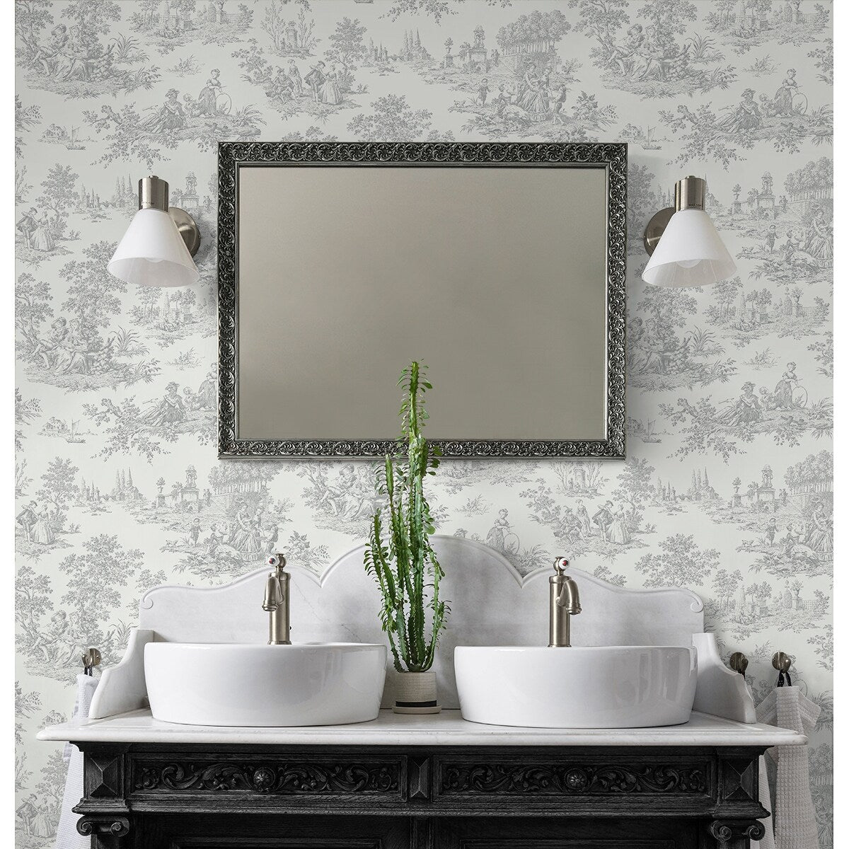 NextWall Chateau Toile Peel and Stick Wallpaper