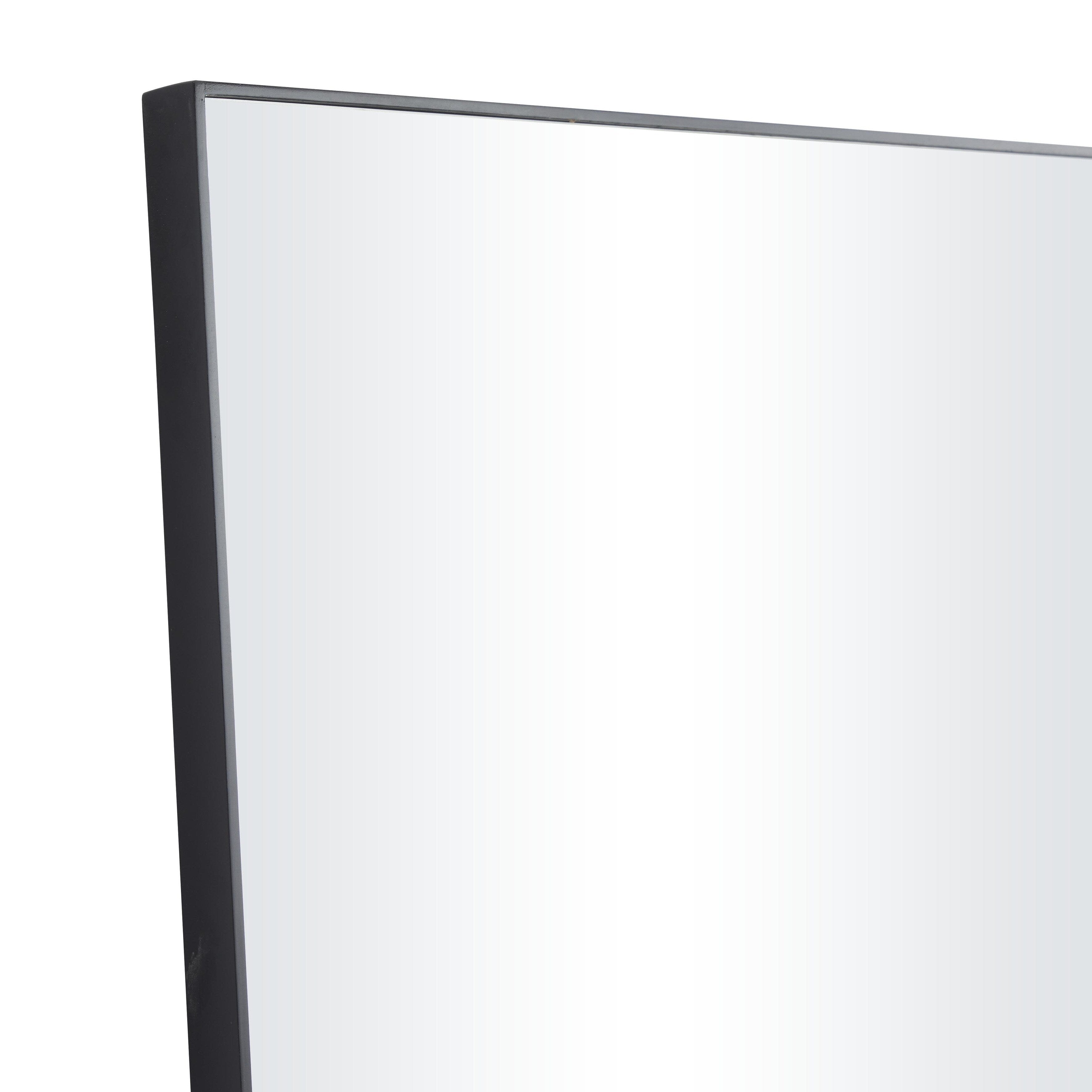 Wood Room Wall Mirror with Thin Minimalistic Frame - Black, White or Gold - Roche River Decor