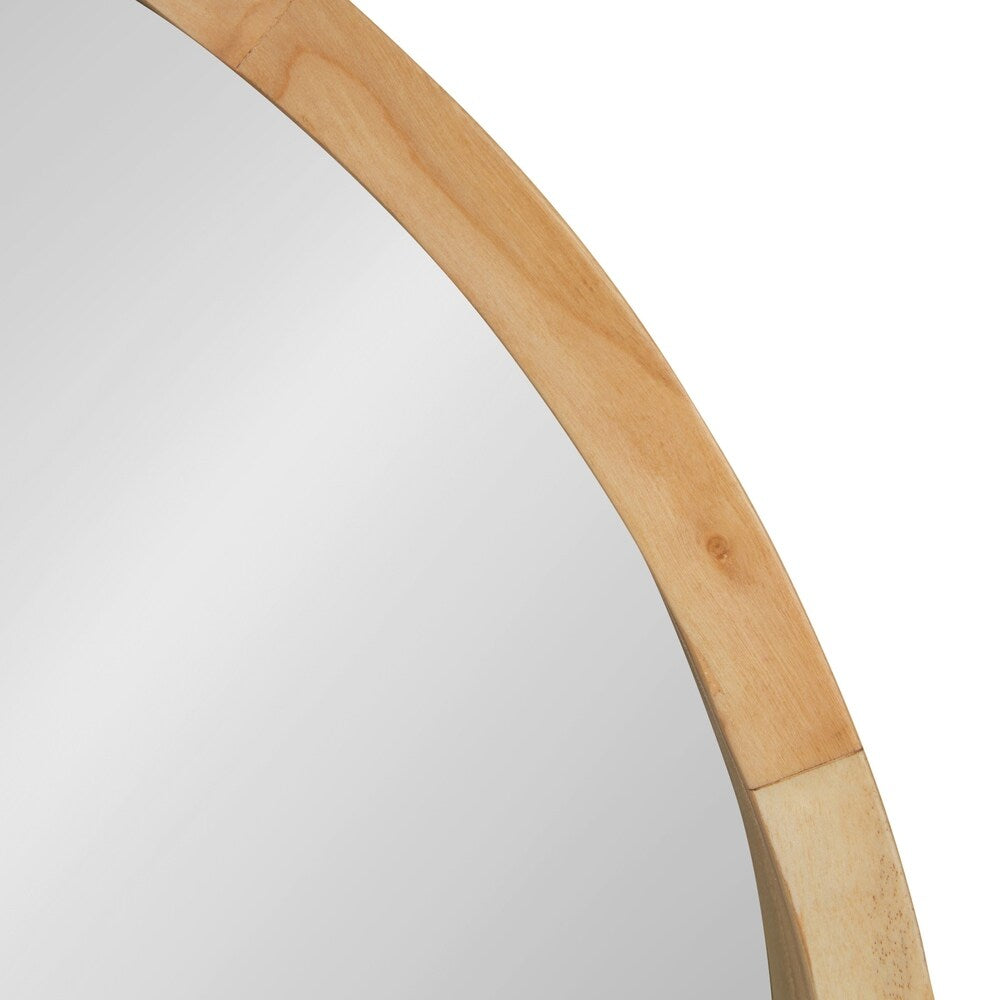 Kate and Laurel Hutton Round Wood Wall Mirror - 22 diameter