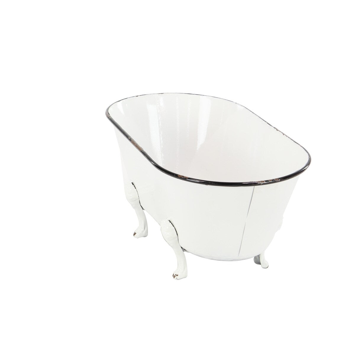 Metal Bathtub Indoor Outdoor Planter - White - Roche River Decor