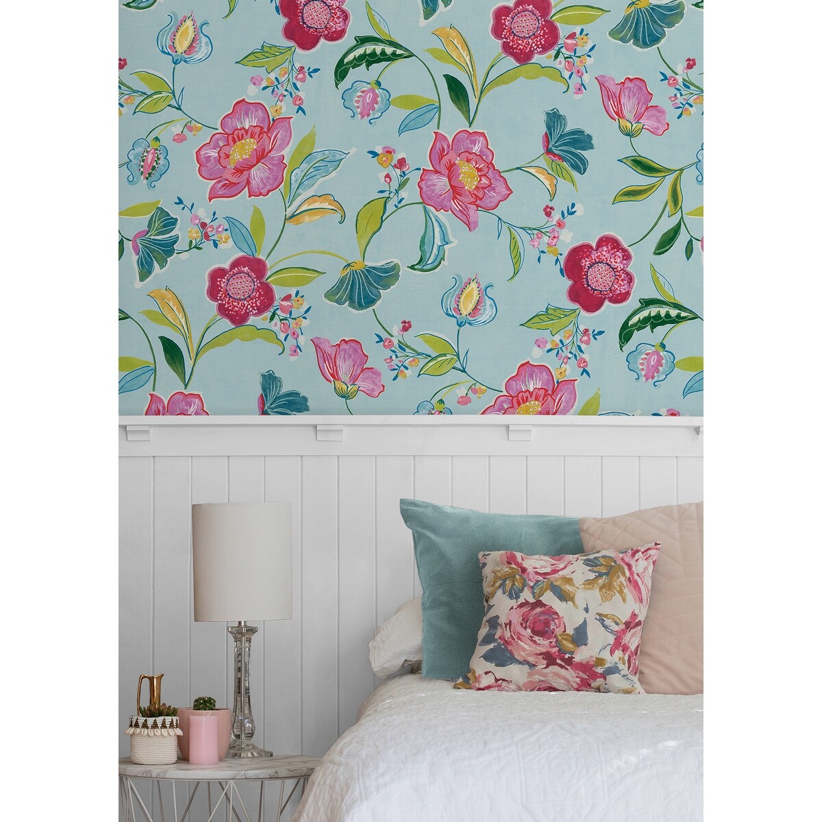 NextWall Painterly Floral Peel and Stick Wallpaper