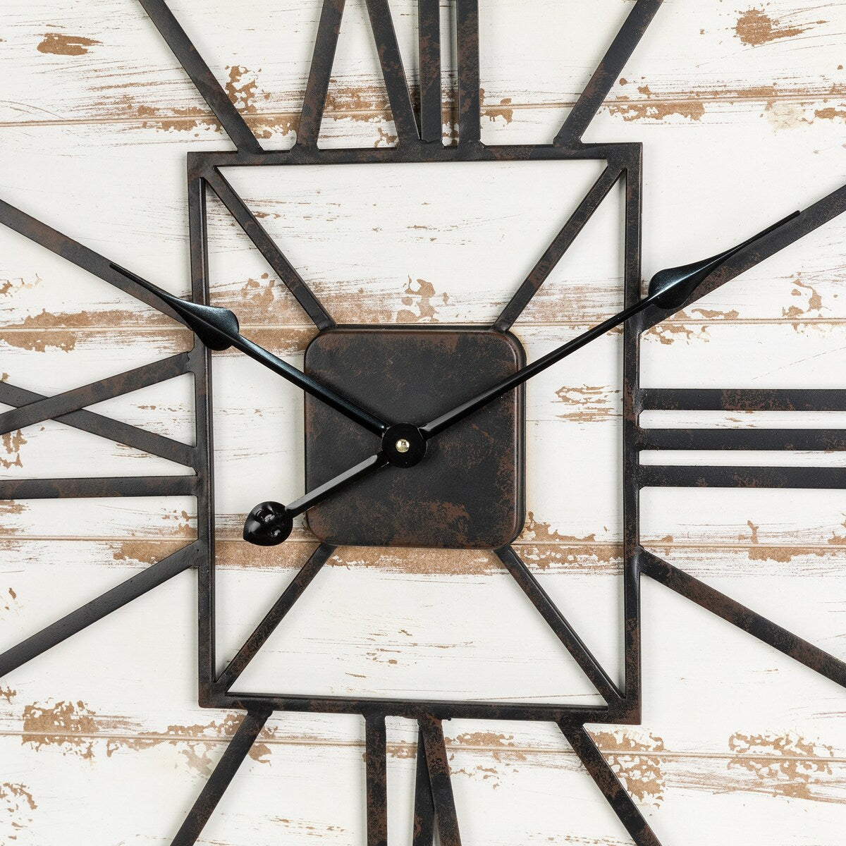 Glitzhome Antique Farmhouse Oversized Wooden Wall Clock - 24 x 31.5 x 2 - 32H