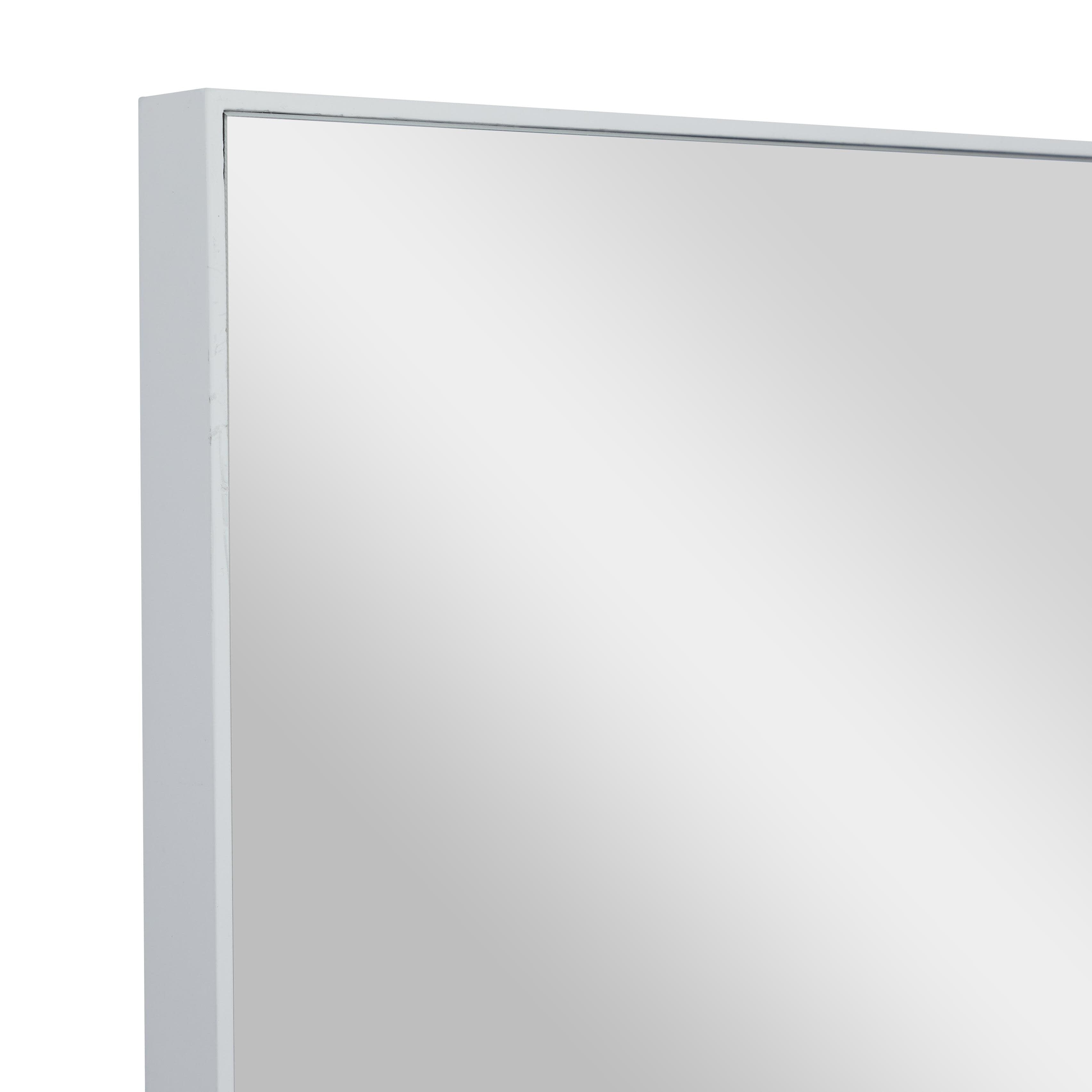 Wood Room Wall Mirror with Thin Minimalistic Frame - Black, White or Gold - Roche River Decor