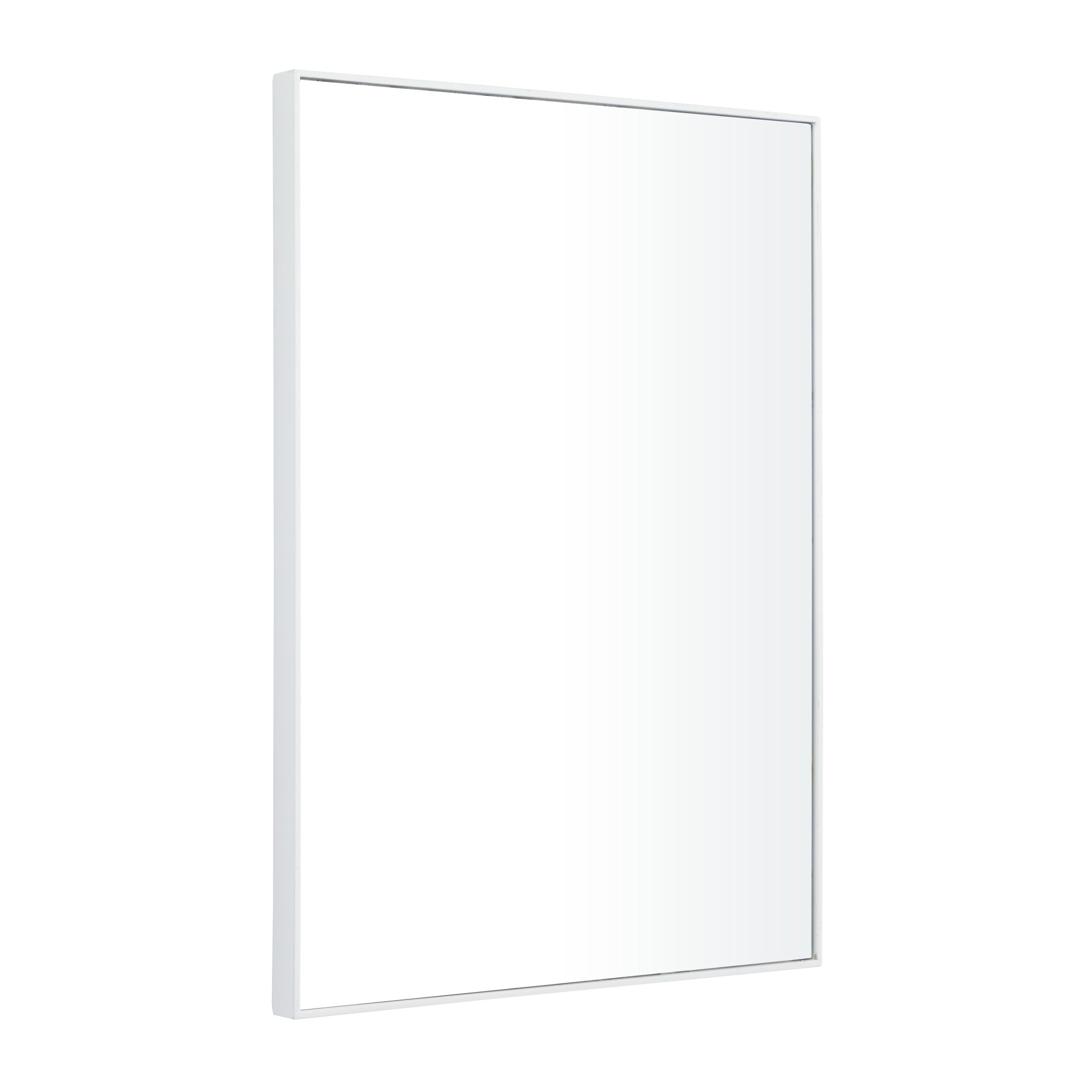 Wood Room Wall Mirror with Thin Minimalistic Frame - Black, White or Gold - Roche River Decor