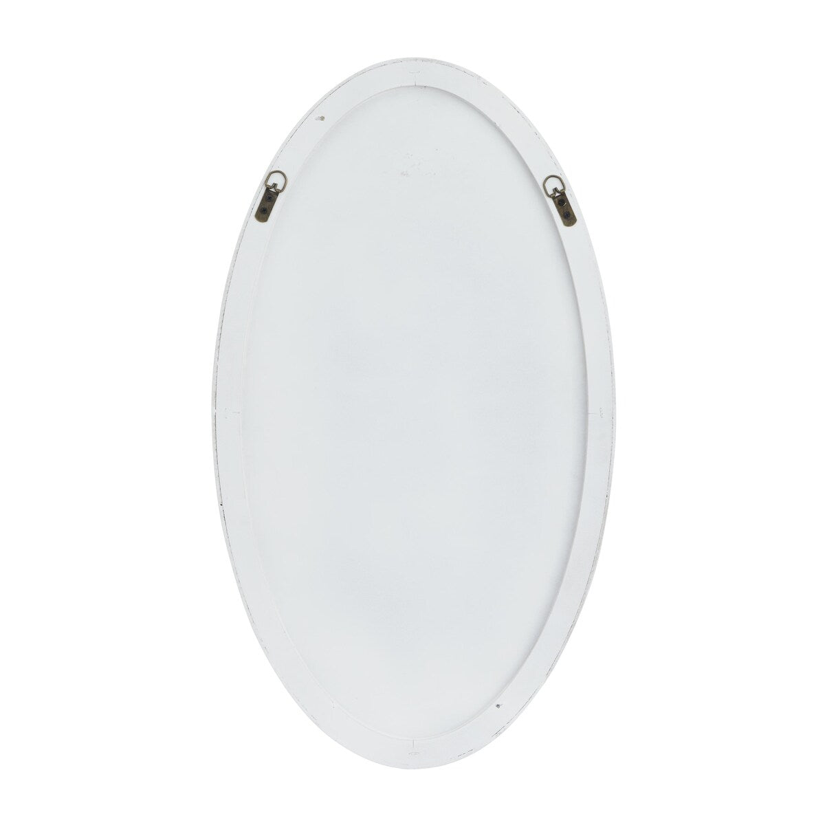 Wood Oval Room Wall Mirror with Thin Minimalistic Frame - Black, Gold or White - Roche River Decor