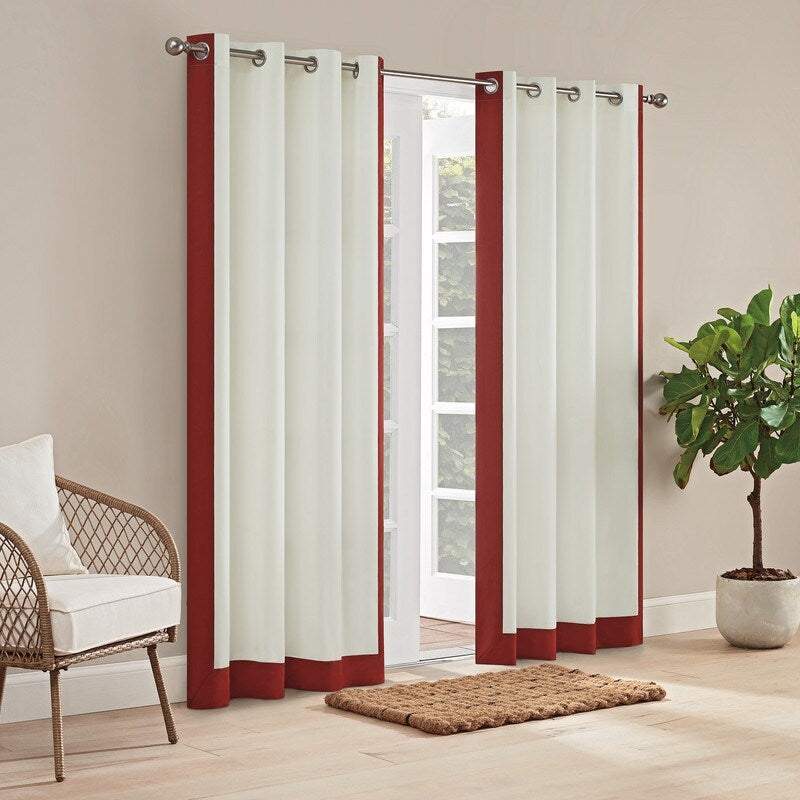 Waverly Sun n Shade Hampton Border Indoor/Outdoor Grommet Panel