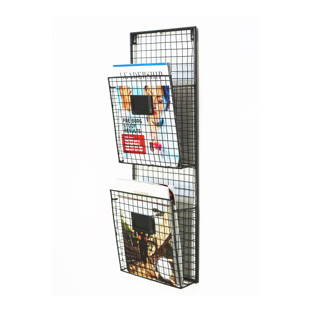 DesignStyles Metal Two Pocket Wall File Holder