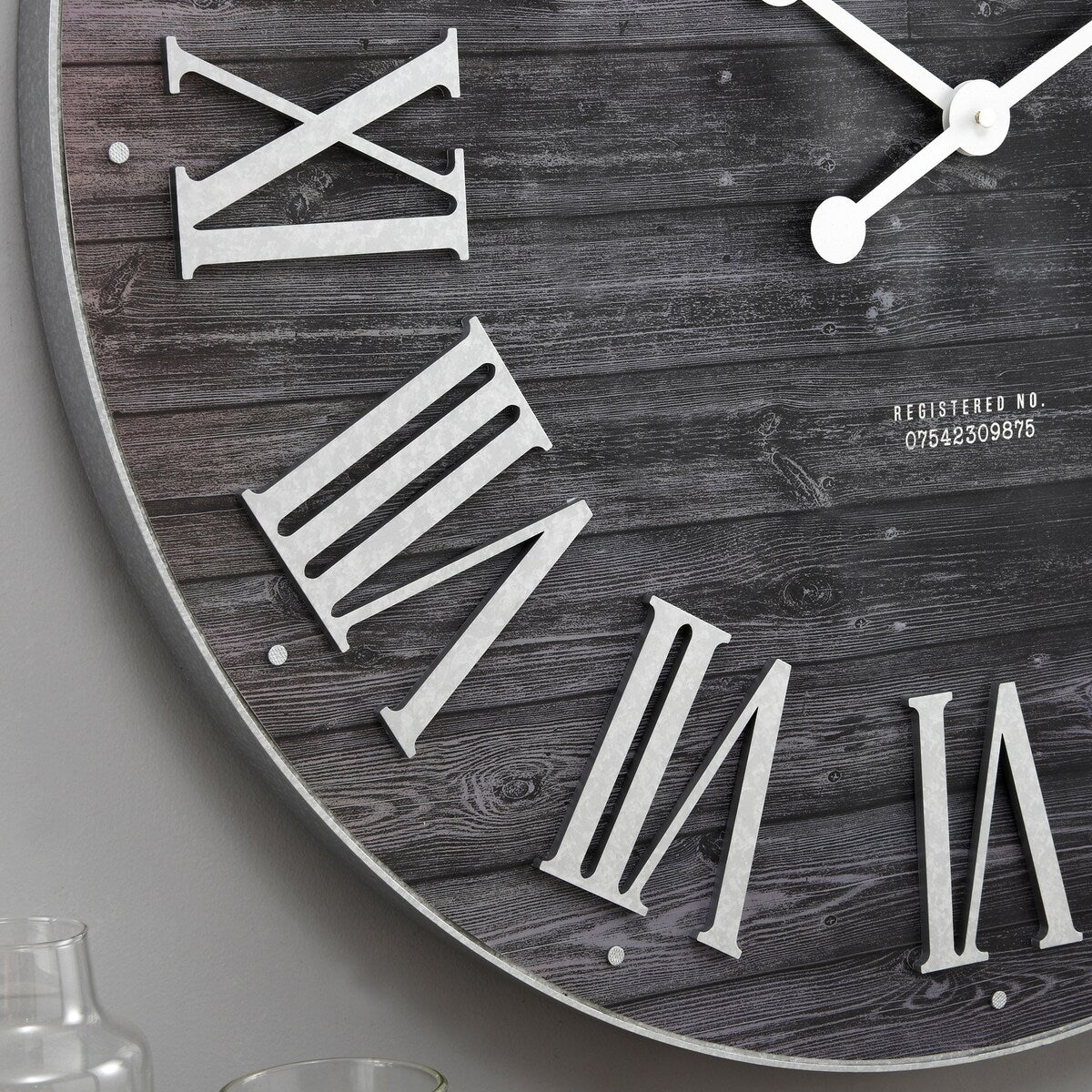 FirsTime & Co. Emmett Farmhouse Shiplap 27-in. Round Wall Clock