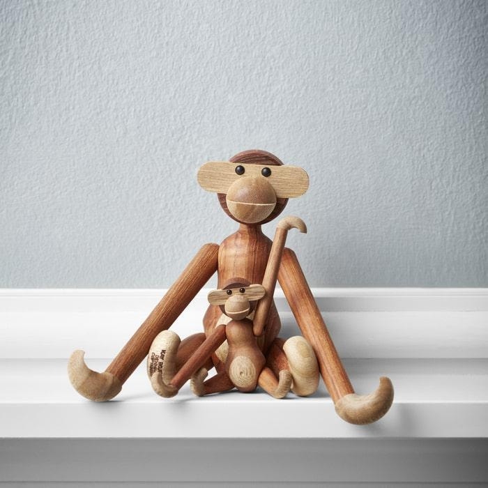 Kay Bojesen Monkey, Teak/Limba, Mini - H: 3.7