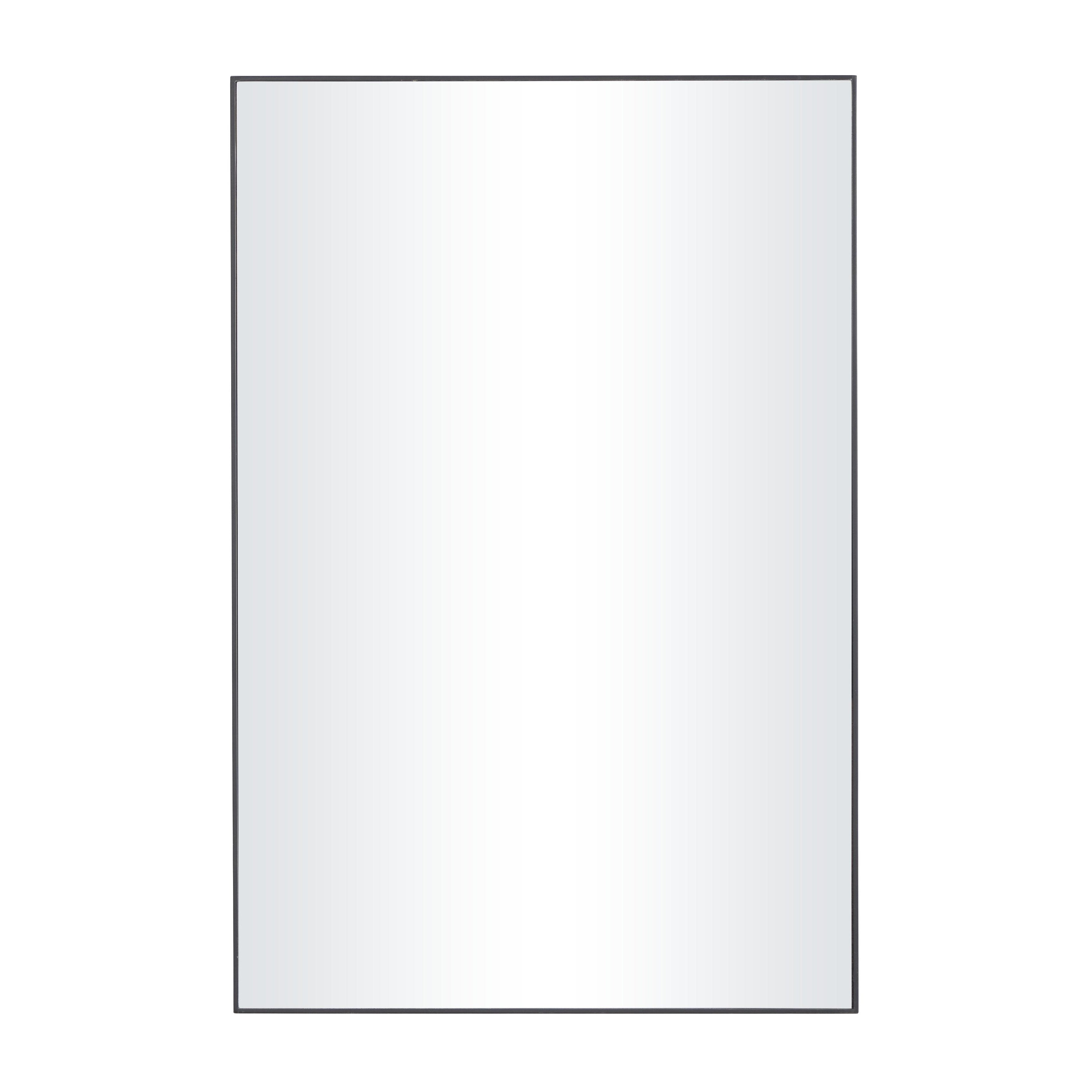 Wood Room Wall Mirror with Thin Minimalistic Frame - Black, White or Gold - Roche River Decor