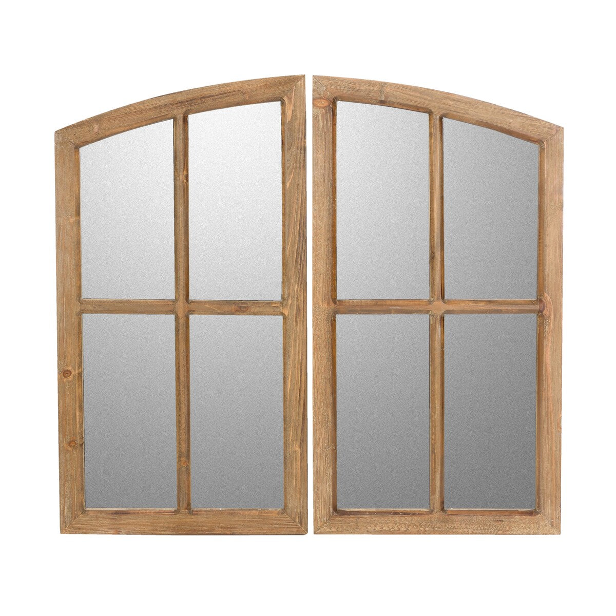 Jolene Arched Window Pane Mirrors (Set of 2)