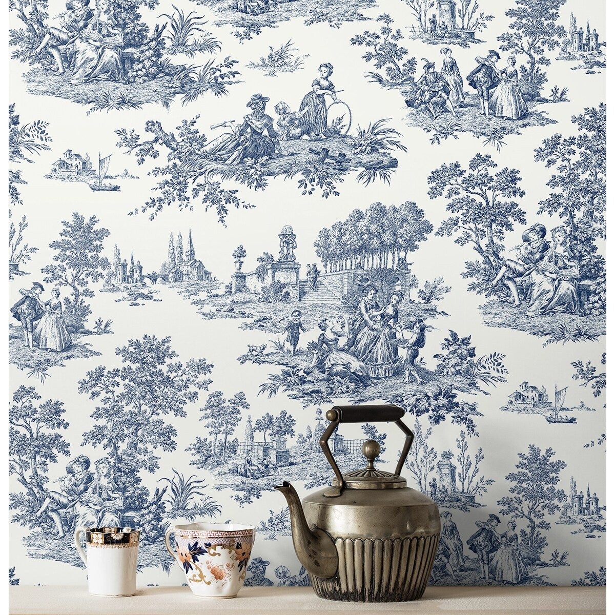 NextWall Chateau Toile Peel and Stick Wallpaper