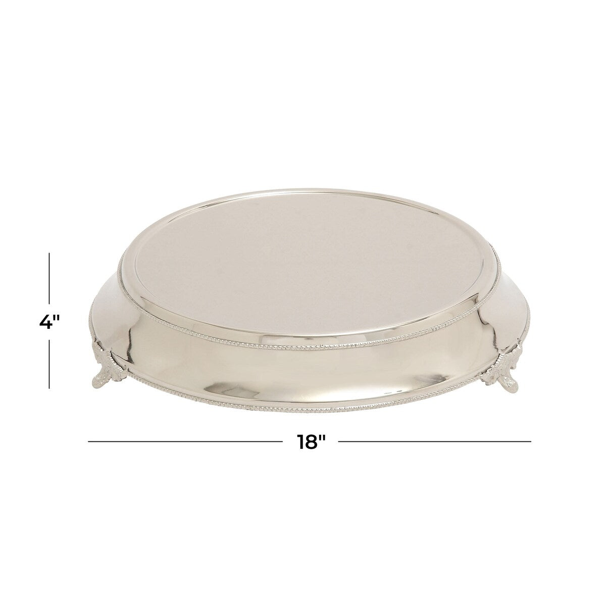 Stainless Steel Metal Cake Stand - Silver - Roche River Decor