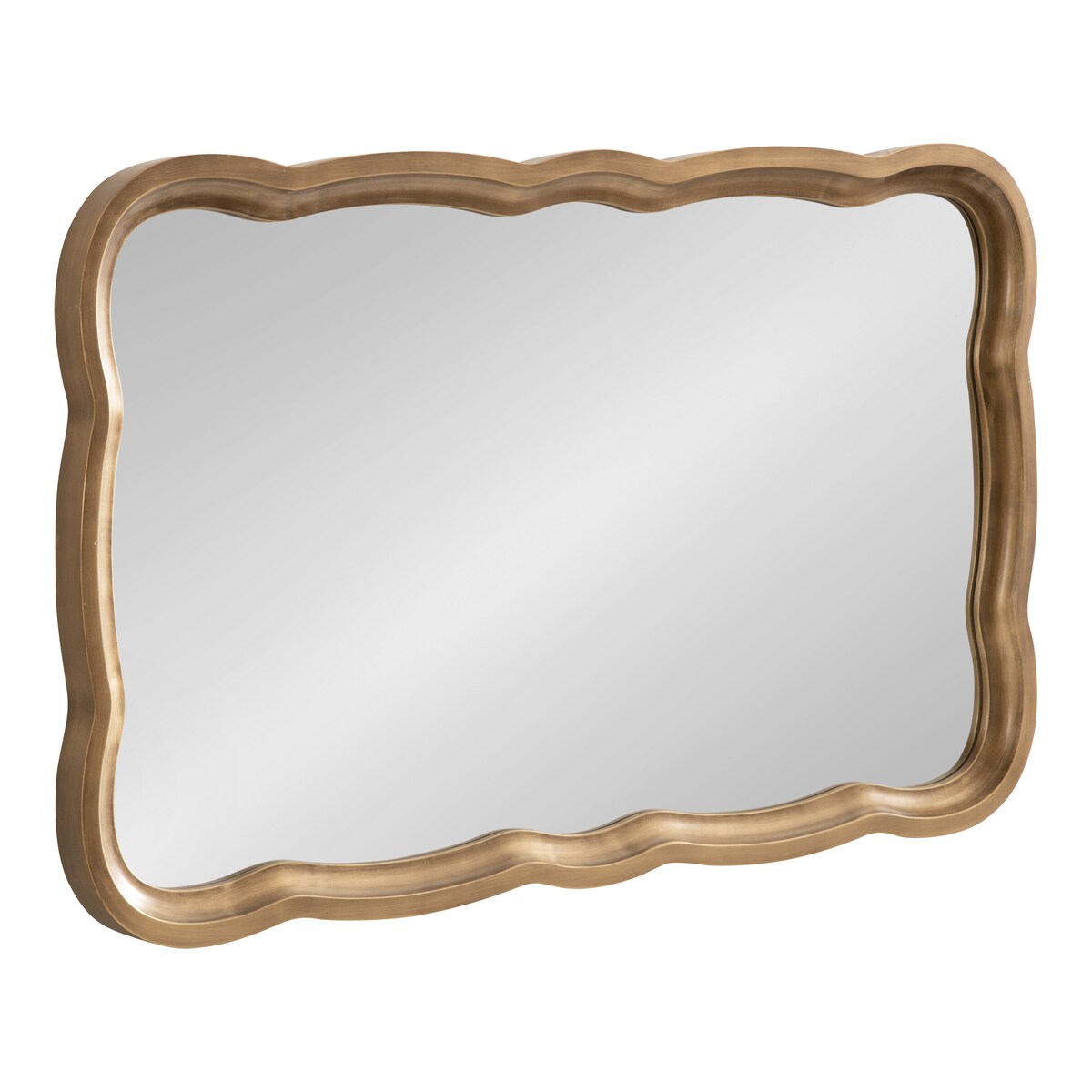 Kate and Laurel Hatherleigh Scallop Wood Wall Mirror