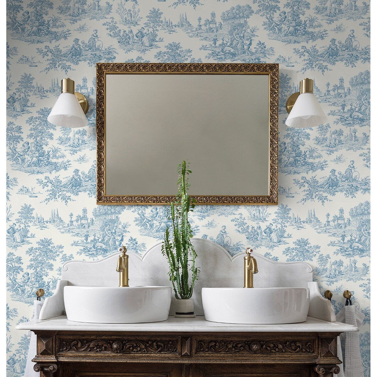 NextWall Chateau Toile Peel and Stick Wallpaper