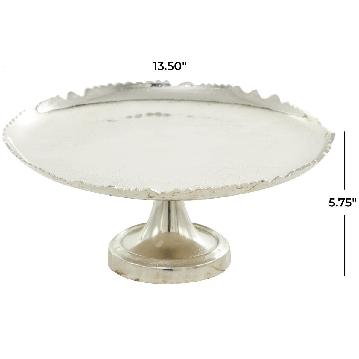 Aluminum Metal Cake Stand with Pedestal Base - Silver or Gold - CosmoLiving by Cosmopolitan